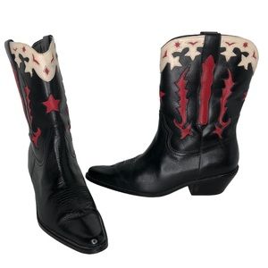 Matisse Layered Laser Cut Leather Western Cowboy Boots